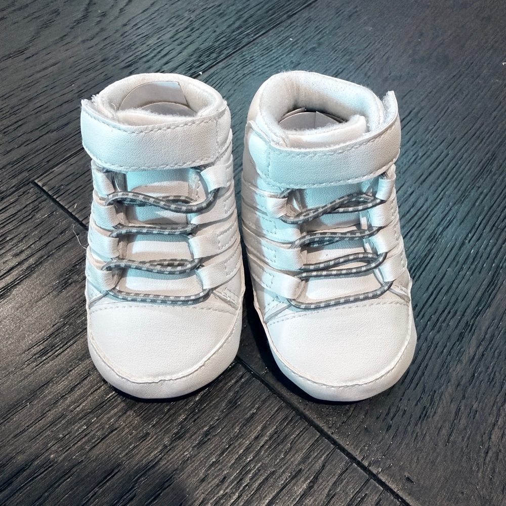 First Steps White Baby Sneakers